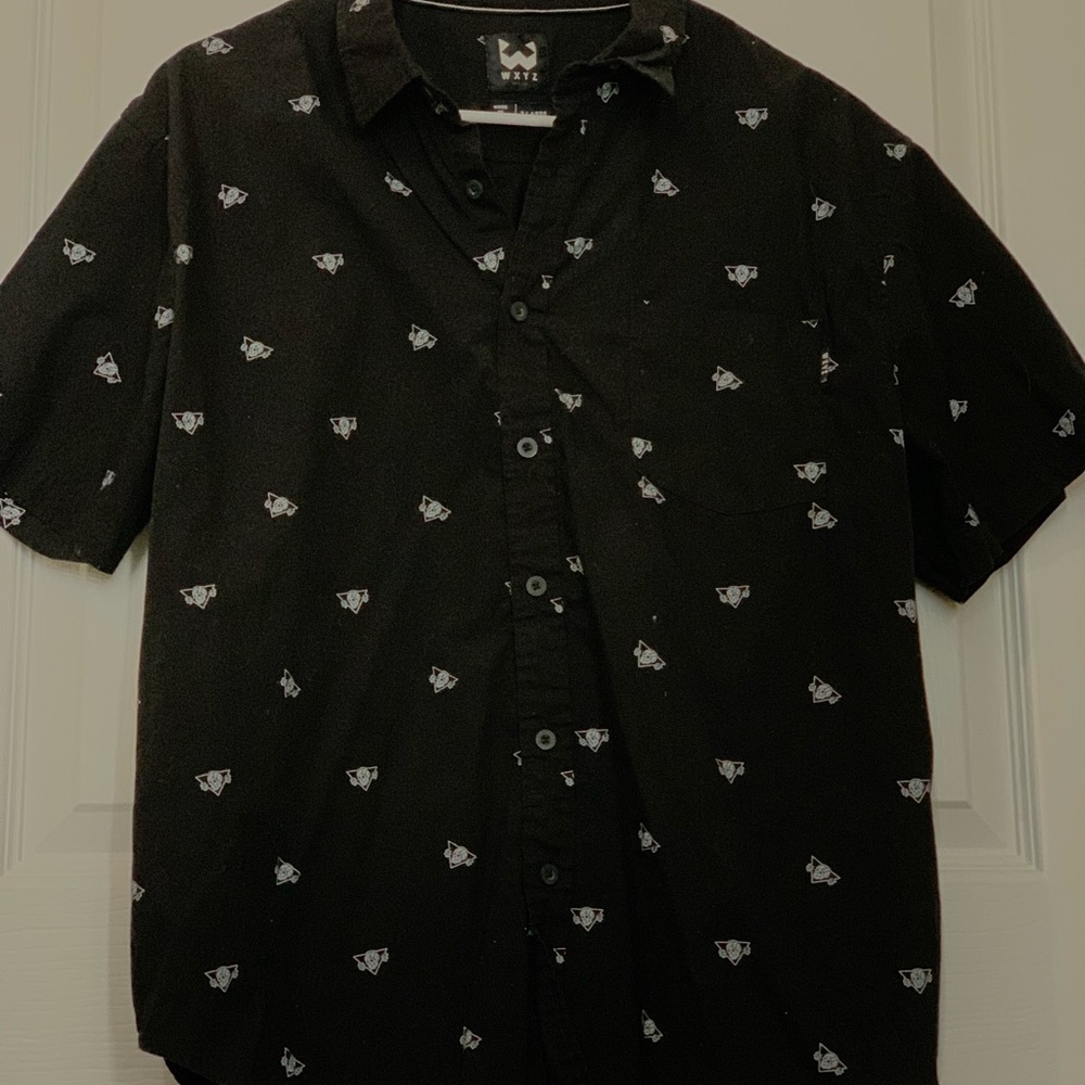 Black Patterned Men's Shirt